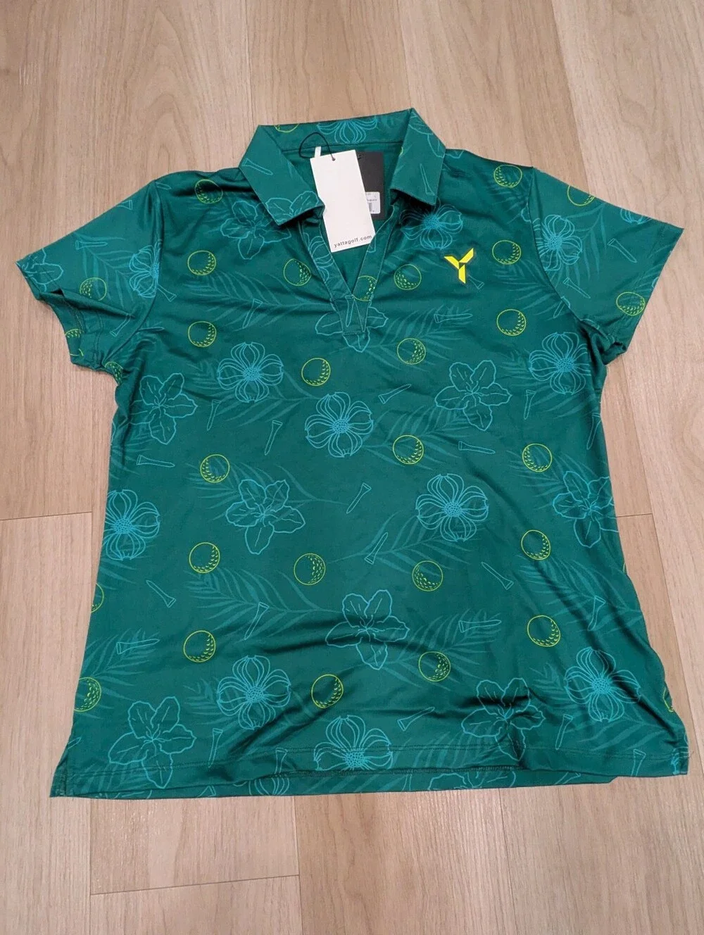 Yatta Green Golf Polo With Golf Balls And Tee Size L NWT - Picture 1 of 7